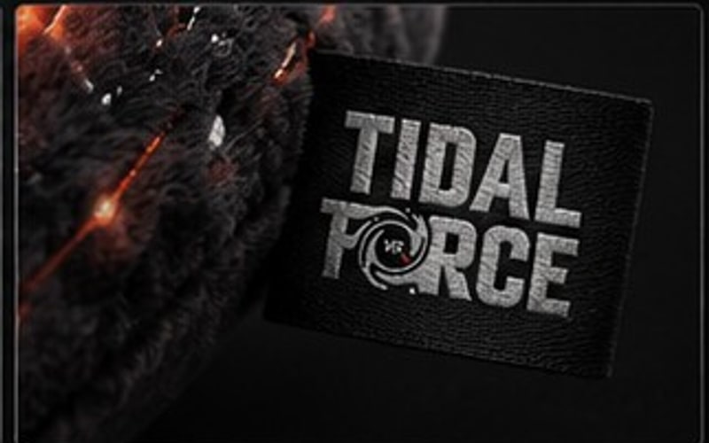 The woven Tidal Force tag stitched into the seam.