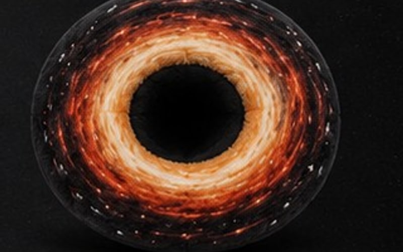 Top-down view of the full accretion disk.